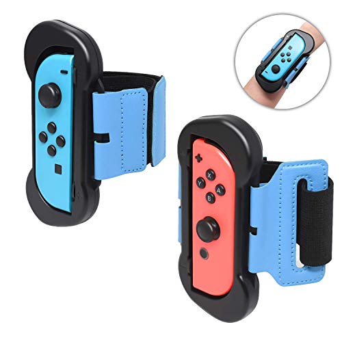 FYOUNG Muñequeras Dance Band para Just Dance 2020 Switch y Zumba Burn It Up Switch, 2 Correas Brazalete Elástico Ajustable para Joy-con Izquierdo o Derecho - Negro