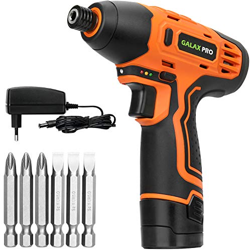 GALAX PRO Atornillador Eléctrico 12V, 90 N.m Máximo Torque 2200RPM Destornillador Eléctrico Recargable,Portabrocas de Sujección Rápida,LED luz, con Batería de 1.3Ah y Cargador GALAX PRO Atornillador Eléctrico 12V, 90 N.m Máximo Torque 2200RPM Destornillador Eléctrico Recargable,Portabrocas de Sujección Rápida,LED luz, con Batería de 1.3Ah y Cargador