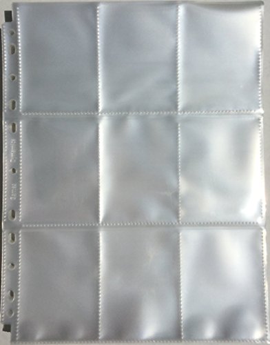 GamesDynamics 50x 9-Pocket Pages Transparent - Standard Size - Toploading - Folder Pages - 11x Punched Holes, Trading Cards MTG, Pokemon, YGO GamesDynamics 50x 9-Pocket Pages Transparent - Standard Size - Toploading - Folder Pages - 11x Punched Holes, Trading Cards MTG, Pokemon, YGO