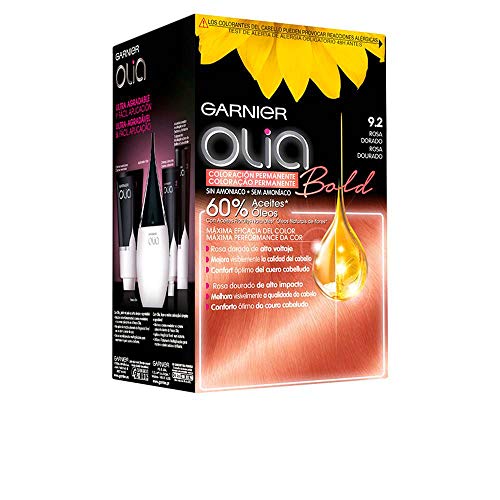 Garnier Olia Coloración permanente sin amoniaco con aceites florales de origen natural, Bold Rosa Dorado 9.2 Garnier Olia Coloración permanente sin amoniaco con aceites florales de origen natural, Bold Rosa Dorado 9.2
