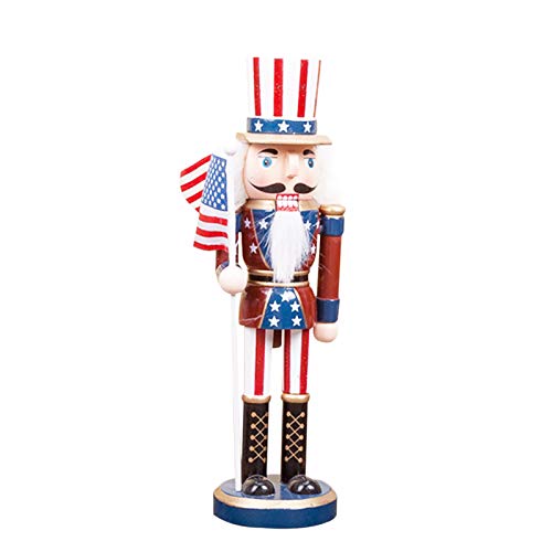 gerFogoo Adorno de cascanueces de Navidad, 25 cm, juguete de marioneta en forma de soldado americano, apto para decoraciones de Navidad (B)