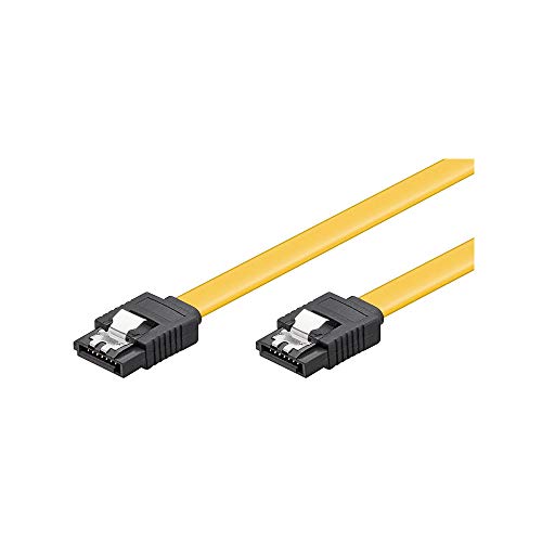 Goobay 95021 S-ATA data cable for HDD, SDD, 6 Gbits, SATA L-type male to SATA L-type male, length 50cm