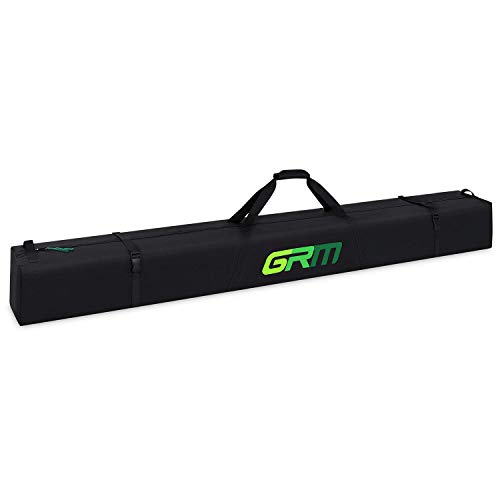 GRM Bolsa de Esquís, Almacenaje y Transporte de Esquís y Bastones de hasta 185 cm, Completamente Acolchada, Resistente al Agua, Negro GRM Bolsa de Esquís, Almacenaje y Transporte de Esquís y Bastones de hasta 185 cm, Completamente Acolchada, Resistente al Agua, Negro
