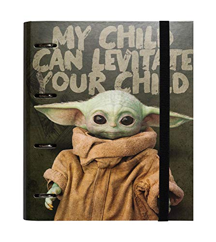 Grupo Erik - Carpeta 4 anillas troquelada Baby Yoda - The Mandarlorian, Star Wars, A4 (26x32 cm) Grupo Erik - Carpeta 4 anillas troquelada Baby Yoda - The Mandarlorian, Star Wars, A4 (26x32 cm)