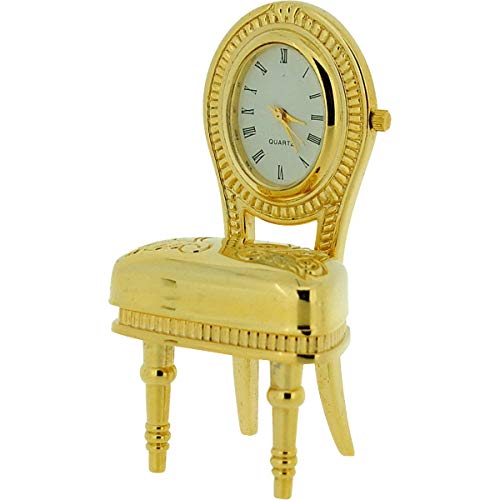 GTP Reloj de coleccionista en Miniatura, Chapado en Oro, Afelpado, para Comedor
