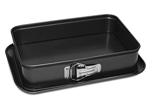 Guardini, Línea Gardenia, Molde desmontable rectangular, 19x28cm. Material: Acero con revestimiento antiadherente, Color negro. Guardini, Línea Gardenia, Molde desmontable rectangular, 19x28cm. Material: Acero con revestimiento antiadherente, Color negro.