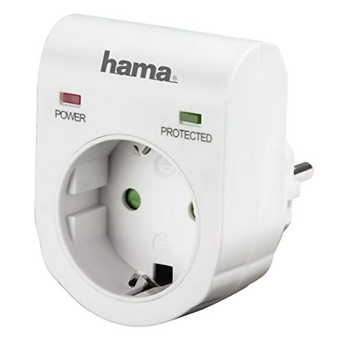 Hama 47771 - Protector de sobretensión (230 V, 50 Hz, 16 A), color blanco