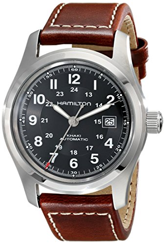 Hamilton H70555533 Khaki Field Reloj automático de Acero Inoxidable con Correa de Cuero marrón para Hombre