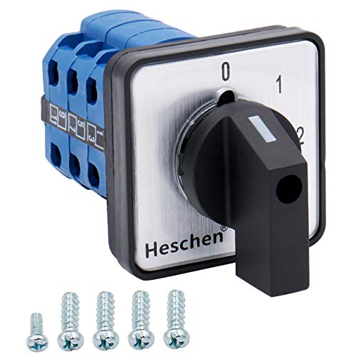 Heschen Interruptor selector de levas giratorio universal LW28-20/0123.3 660V 20A 4 posiciones 3 Fase 12 Terminales CE Heschen Interruptor selector de levas giratorio universal LW28-20/0123.3 660V 20A 4 posiciones 3 Fase 12 Terminales CE