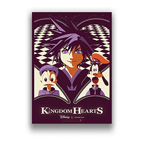 H/F Kingdom Hearts Video Game HD Lienzo Póster DIY Estilo Nórdico Moderno Decoración De Sala De Estar Familiar Mural Sin Marco 40X50Cm 4833