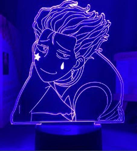 Hisoso Hunter Magier Hisoso - Lámpara de noche con luz nocturna en 3D, versión Q, multicolor