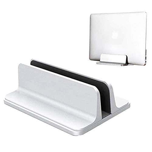 HITECHLIFE Laptop Stand Vertical, Soporte Laptop de Escritorio de Aleación de Aluminio Muelle para Ahorrar Espacio Compatible con iPad Pro/MacBook Air/MacBook Pro