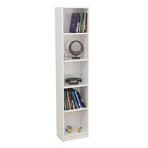HOGAR24 ES Estantería Alta 5 Estantes, Color Blanco, Medidas: 180 x 39 x 25 cm HOGAR24 ES Estantería Alta 5 Estantes, Color Blanco, Medidas: 180 x 39 x 25 cm