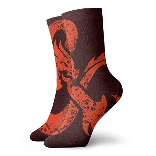 Hongfago Calcetines para adultos unisex calcetines casuales cálidos calcetines deportivos calcetines gruesos clásico Dungeons & Dragons (Red Aged)