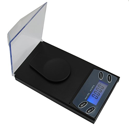 Hoosiwee Milligram Mini LCD Digital Pocket Lab Peso 20g 0.001g Escalas Joyería Escala con Calibración Pesas Pinzas