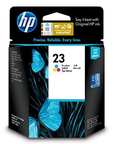 HP 23 C1823D, Tricolor, Cartucho de Tinta Original, de 620 páginas, para impresoras de inyección de tinta HP Deskjet serie 700, 800, 1100; PSC 500; OfficeJet serie 800, 700, 1100 y T65
