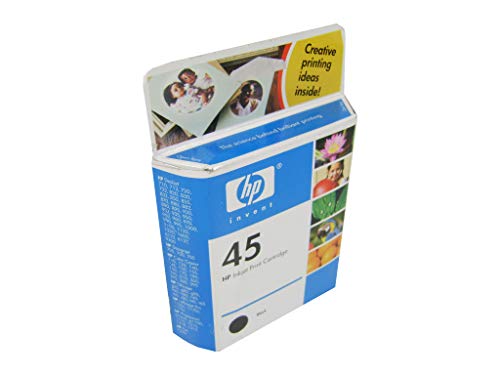 HP Cartucho Negro de inyección de Tinta HP 45, Alta Capacidad 45 Inkjet Print Cartridges, de -15 a 35° C, 0.15 kg (0.331 Libras)
