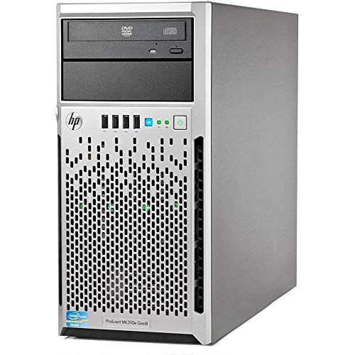 HP Proliant ML310e G8 v2 Tower, Intel Core i5 4XXX, RAM 32 GB, 2 discos duros de 500 GB, Raid Controller B120i, lector de DVD, 1 x PSU. Win Server 2019 Std (reacondicionado certificado)