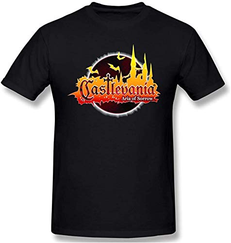 iBarabara Men's T Shirts Print Graphic Castlevania Logo Short Sleeves T-Shirts