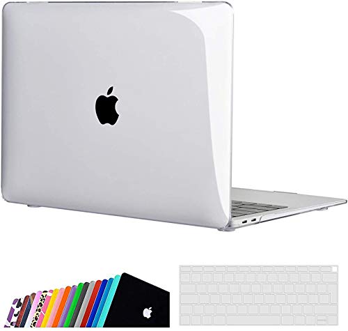 iNeseon Funda para 2020/2019/2018 MacBook Air 13 Retina, Protectora Rígida Carcasa y Cubierta del Teclado para MacBook Air 13 Pulgadas A2337(M1)/ A2179/ A1932 con Touch ID, Cristal Claro