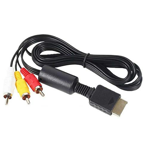 IPOTCH Audio Video 6ft AV Cable Wire to 3 RCA TV for Sony Playstation PS1 PS2 PS3 Console