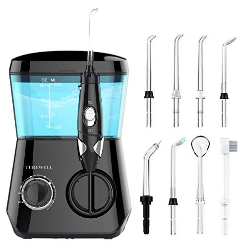 Irrigador Bucal, Irrigador Dental Professionale con 8 Boquillas Multifuncionales, Capacidad de 600ml, 10 Ajustes de Presión del agua, Negro Irrigador Bucal, Irrigador Dental Professionale con 8 Boquillas Multifuncionales, Capacidad de 600ml, 10 Ajustes de Presión del agua, Negro