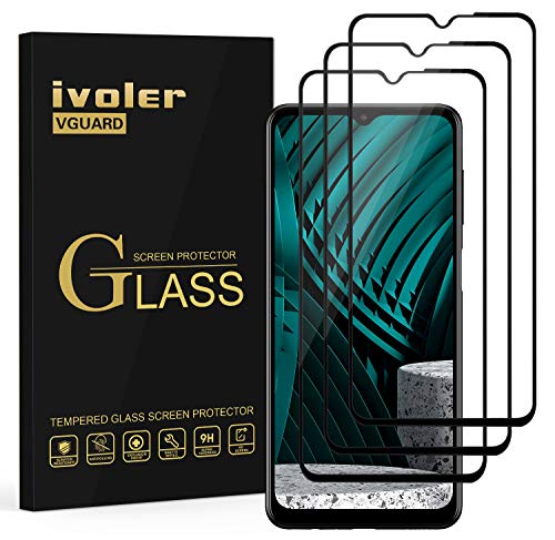 ivoler 3 Unidades Protector de Pantalla para Samsung Galaxy A12 / Samsung Galaxy A32 5G / M12, [Cobertura Completa] Cristal Vidrio Templado Premium, [Dureza 9H] [Anti-Arañazos] [Sin Burbujas]