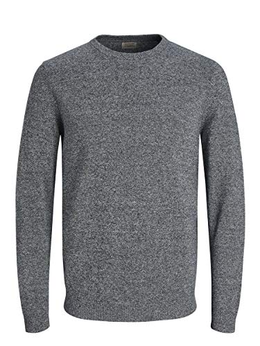 Jack & Jones Jjebasic Knit Crew Neck Noos suéter, Azul (Navy Blazer Detail: Twisted with Jet Stream), Large para Hombre Jack & Jones Jjebasic Knit Crew Neck Noos suéter, Azul (Navy Blazer Detail: Twisted with Jet Stream), Large para Hombre