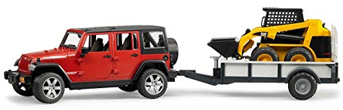 Jeep Wrangler - Unlimited Rubicon, vehículo con miniexcavadora (Bruder 2925)