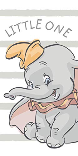 Jerry Fabrics Disney Dumbo - Toalla de playa (70 x 140 cm), diseño de elefante