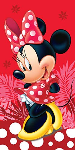 Jerry Fabrics Toalla de playa Disney Minnie Mouse 70 cm x 140 cm