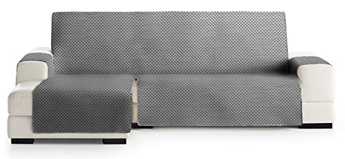 JM Textil Funda Cubre Sofá Chaise Longue Elena, Protector para Sofás Acolchado Brazo Izquierdo. Tamaño -240cm. Color Gris 06 (Visto DE Frente) JM Textil Funda Cubre Sofá Chaise Longue Elena, Protector para Sofás Acolchado Brazo Izquierdo. Tamaño -240cm. Color Gris 06 (Visto DE Frente)