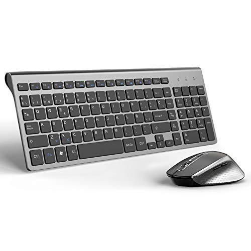JOYACCESS Teclado y Ratón Inalámbrico Español Teclado QWERTY Inalámbrico,Compacto, Ergonómico,con Teclado Numérico,Ratón Inalámbrico de PC y Portátil,2400 dpi para Windows 10/XP/7/8/Vista-Negro y Gris JOYACCESS Teclado y Ratón Inalámbrico Español Teclado QWERTY Inalámbrico,Compacto, Ergonómico,con Teclado Numérico,Ratón Inalámbrico de PC y Portátil,2400 dpi para Windows 10/XP/7/8/Vista-Negro y Gris