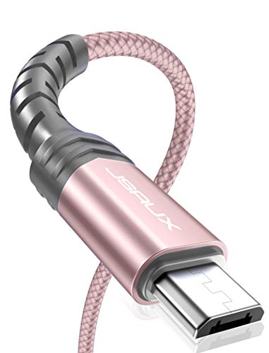 JSAUX Cable Micro USB [2PC,2M] 3A Duradero Cable USB Micro USB Nylon Trenzado Carga Rápida y Sincronizació Compatible con Android,Samsung Galaxy S7 S6 J5 J7,Xiaomi,Huawei,Sony,Nexus-Pink