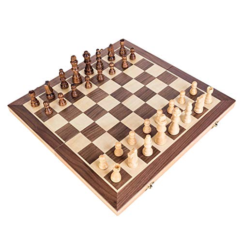 Juego de ajedrez de Madera, Juego de Damas de ajedrez de Madera magnética, Juego de Mesa de ajedrez Plegable portátil para niños y Adultos, elección cumpleaños Juego de ajedrez de Madera, Juego de Damas de ajedrez de Madera magnética, Juego de Mesa de ajedrez Plegable portátil para niños y Adultos, elección cumpleaños