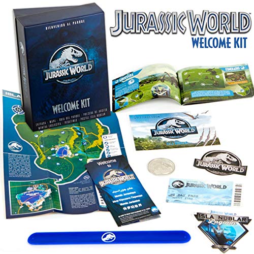 Jurassic World Welcome Kit - (Entrada, Mapa, Pulsera, Guia dinosaurios...)