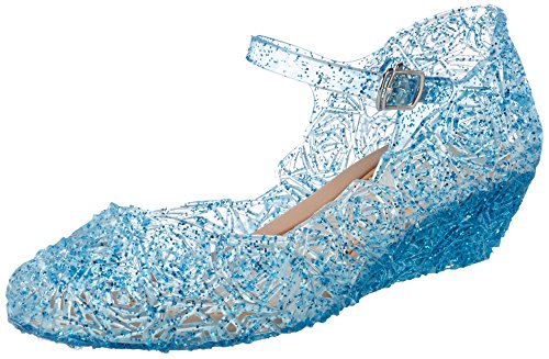 Katara- Zapatos con Cuña Disfraz Princesa Elsa Frozen Niña, Color azul, EU 33 (Tamaño del fabricante: 35) (ES10)