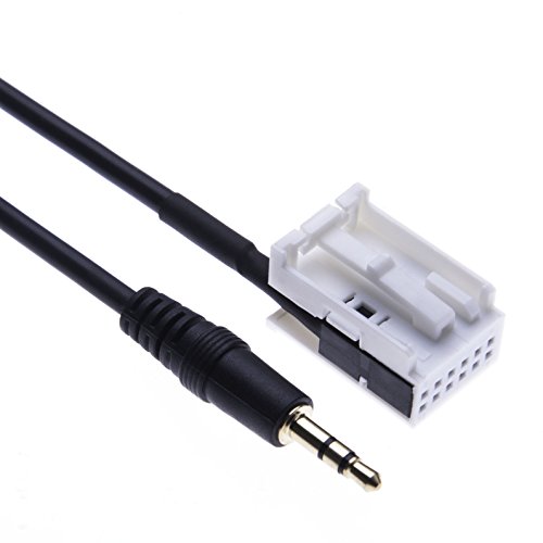 Keple Cable de Entrada Auxiliar de Coche Adaptador 3,5 mm Conector AUX Cable Compatible con Radio de Mercedes Audio 20 APS / 30 APS / 50 APS/Comand APS NTG2 / AC289 | 1,5m