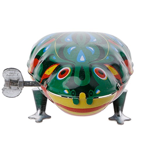 KERDEJAR Juguete de hojalata de Rana, Juguete de hojalata de Cuerda de Metal con Cuerda saltarina, Juguetes de hojalata para niños, Juego Divertido, muñeca Vintage Verde KERDEJAR Juguete de hojalata de Rana, Juguete de hojalata de Cuerda de Metal con Cuerda saltarina, Juguetes de hojalata para niños, Juego Divertido, muñeca Vintage Verde