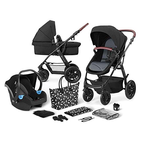 Kinderkraft Carrito Bebé 3 Piezas XMOOV, Capazo, Silla Paseo, Silla Coche, Negro Kinderkraft Carrito Bebé 3 Piezas XMOOV, Capazo, Silla Paseo, Silla Coche, Negro