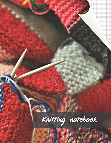 KNITTING NOTEBOOK: A KNITTER´S PATTERN JOURNAL |  GRAPH PAPER 4:5 RATIO (40 stitches = 50 rows) | LARGE DESIGN LOG BOOK | RECTANGULAR PATTERN GRID TO REFLECT THE ACTUAL SHAPE OF A KNITTING STITCH