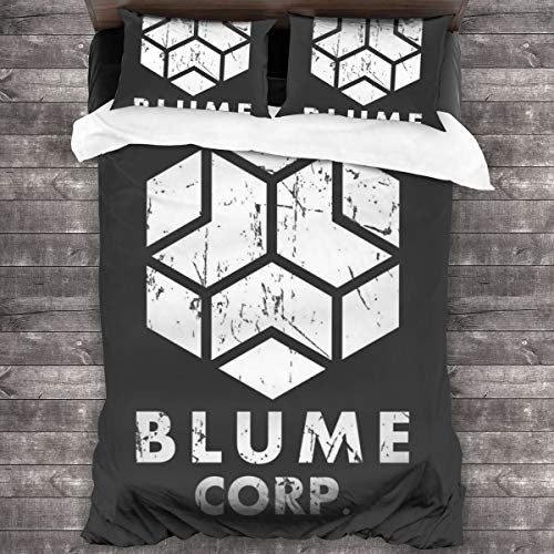 KUKHKU Blume Corp Watchdogs Juego de ropa de cama de 3 piezas, funda de edredón de 86 pulgadas x 70 cm, juego de cama de 3 piezas con 2 fundas de almohada