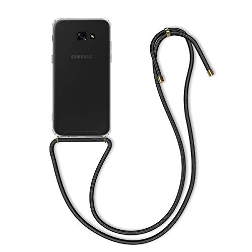 kwmobile Funda con Cuerda Compatible con Samsung Galaxy A5 (2017) - Carcasa Transparente de TPU con Cuerda para Colgar en el Cuello kwmobile Funda con Cuerda Compatible con Samsung Galaxy A5 (2017) - Carcasa Transparente de TPU con Cuerda para Colgar en el Cuello