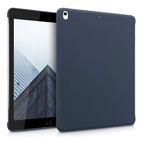 kwmobile Funda Inteligente Compatible con Apple iPad 9.7 (2017/2018) - Carcasa Trasera de Silicona en Azul Oscuro Mate