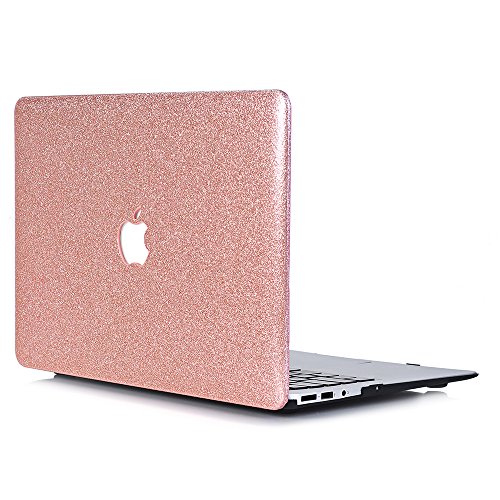 L2W Funda Dura para Apple MacBook Air Nuevo 13,3 Pulgadas 2018 Modelo A1932 con Touch ID Portátiles Accesorios Plástico Rígida Diseño Brillo Brillante Cover Protección Carcasa,Rosa de Oro