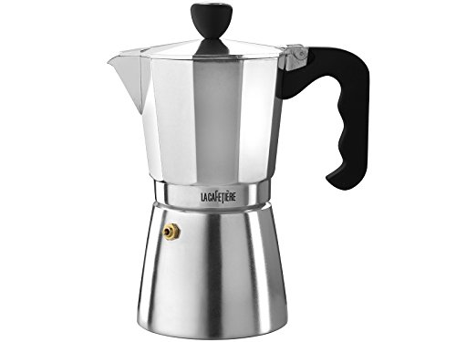 La Cafetiere Classic Espresso cafetera Percolador de 6 tazas, color negro pulido, 9 Cup