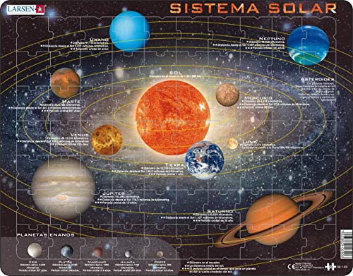 Larsen SS1 Sistema Solar, edición en Español, Puzzle de Marco con 70 Piezas