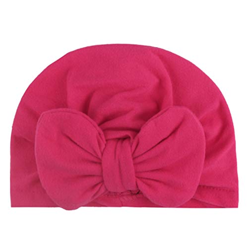 LDDJ Gorro de Ducha 10 Style Baby Cap Bow Pie ​​Bow Fashion Baby Hat Solid Turban Un Pañuelo de la Cabeza para la niña Caps elásticos para Las niñas Accesorios para bebés