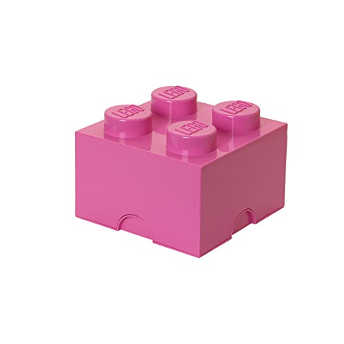 LEGO 4003, Caja en forma de bloque de lego 4, color rosa [importado de Alemania]