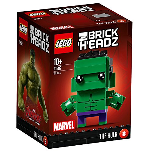 LEGO Brickheadz - The Hulk, Juguete de Construcción, Figura Decoratica del Vengador del Universo Marvel (41592)